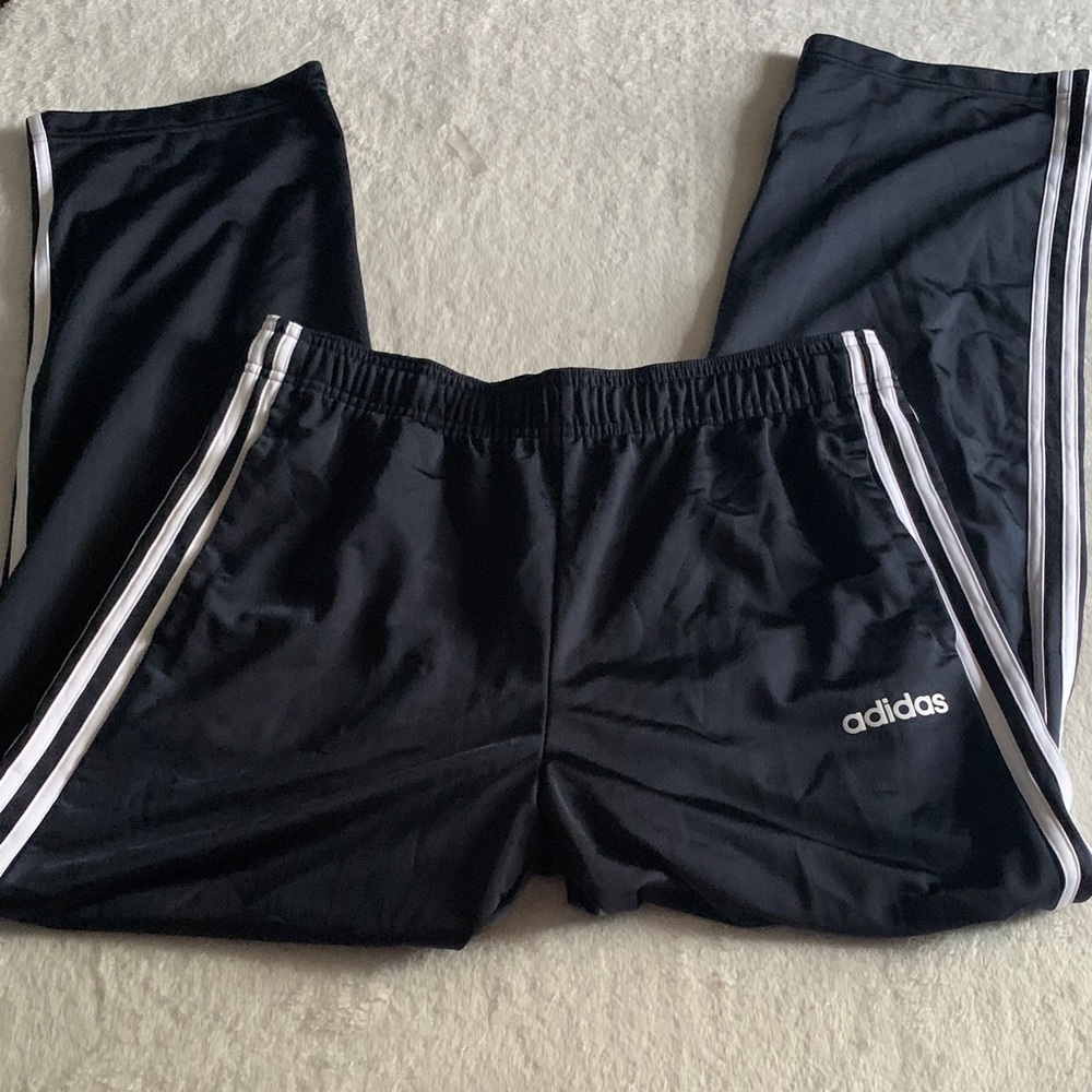 Adidas Men’s Dark Navy Joggers with White Stripes